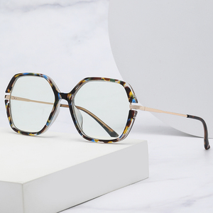 Oversized Hexagon TR90 Glasses Women TJ873 Colorful Anti Blue Light Eyeglasses Fashion Eyewear for Computer