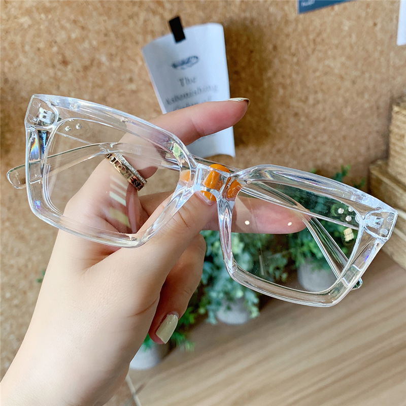 Factory Direct Sale Custom Retro Classic Fashionable Unisex Square Clear Frames Anti Blue Light Blocking Reading Optical Glasses