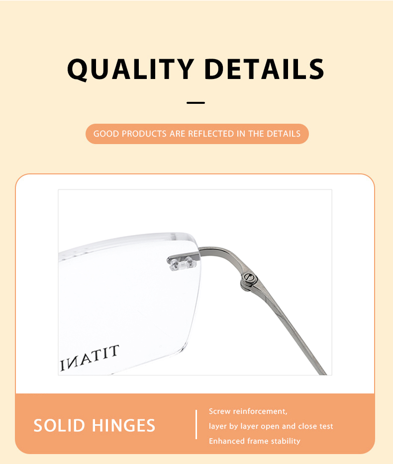 Pure Titanium Eyeglasses Details 2