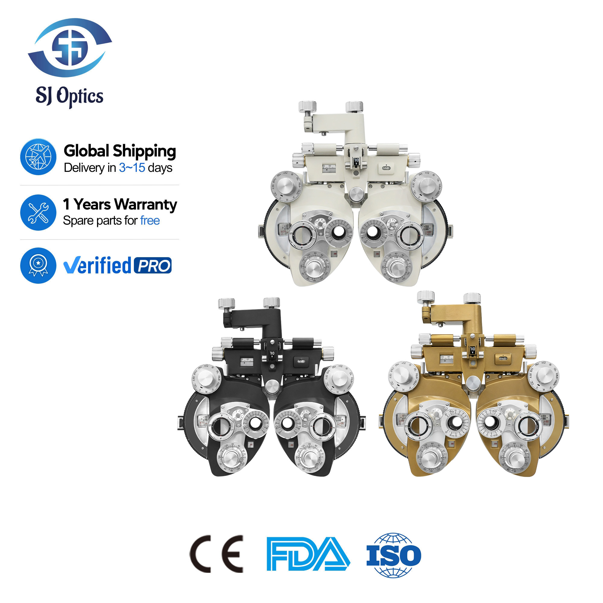 SJ Optics Manual Phoropter BY-5B Vision Tester Eye Exam Refraction Optometry Tester For Eye Clinic