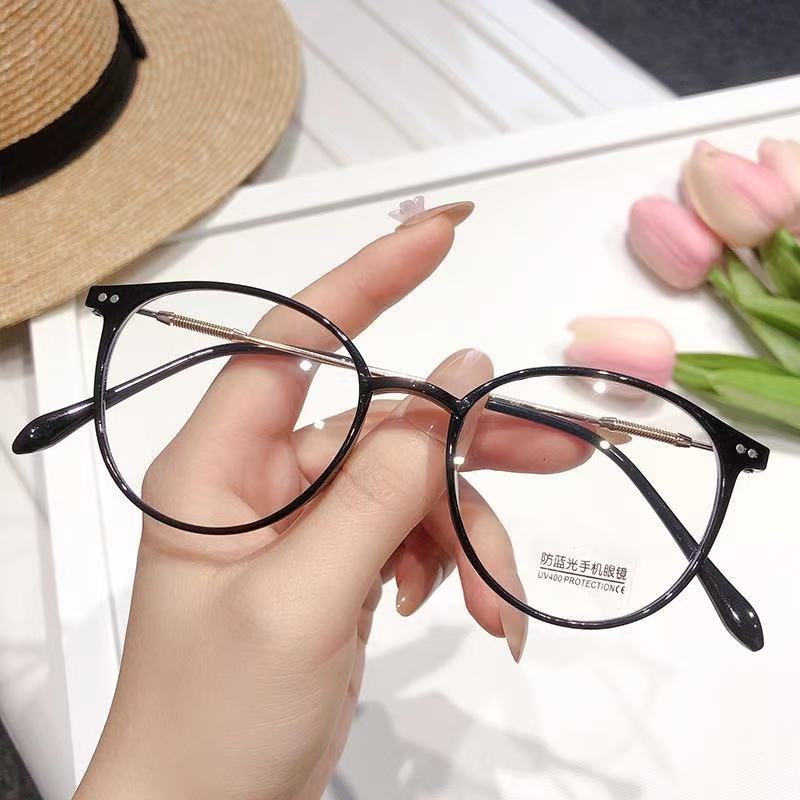 Fashion Promotional Cheap Unisex Solid Full Rim Clear Transparent PC Optical Frames Anti Blue Light Blocking Comfortable