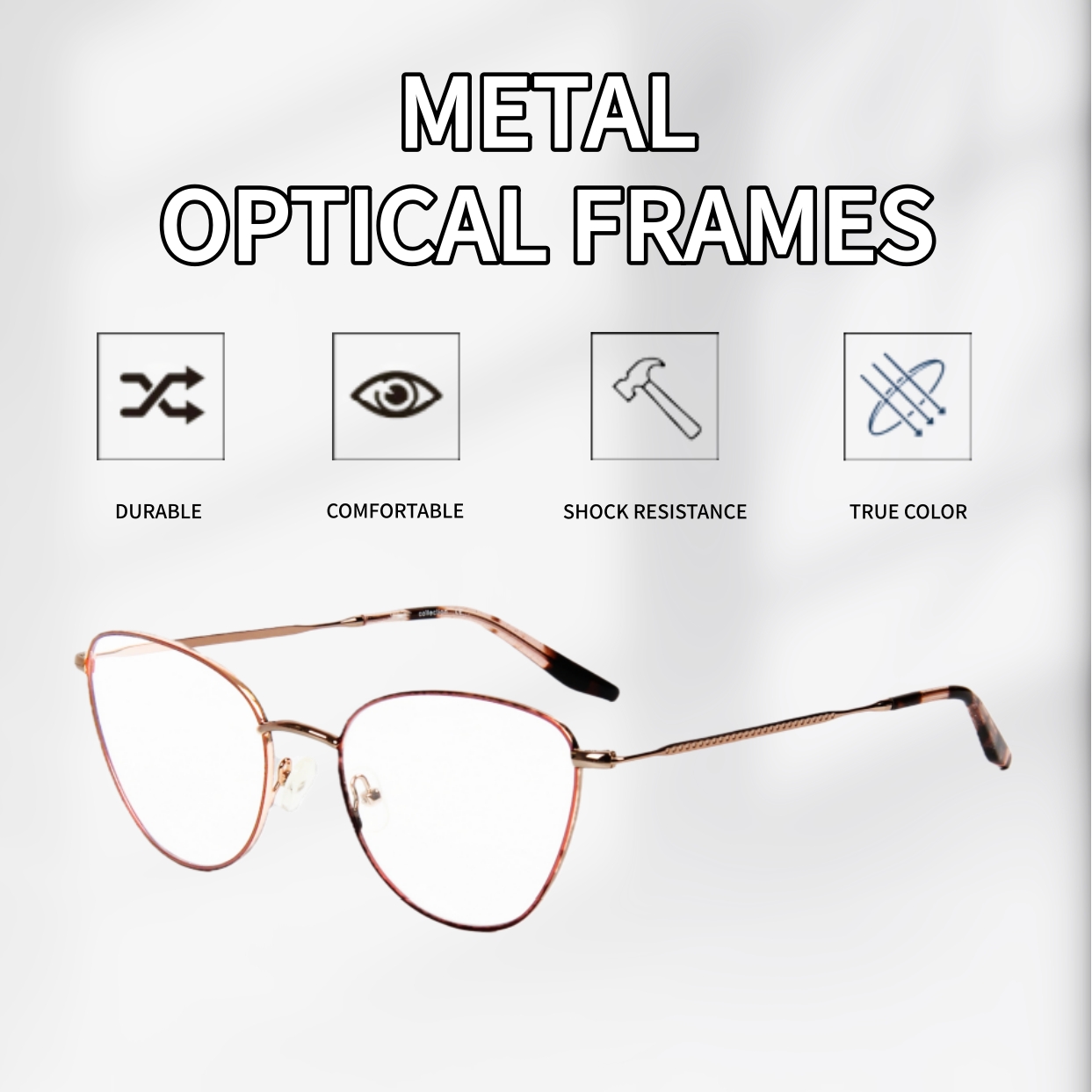 Newly Designed Fashionable Women's Cat Eye Full Rim Eyeglass Frame Thin Lightweight Versatile Customizable Wholesale Jnloo 550