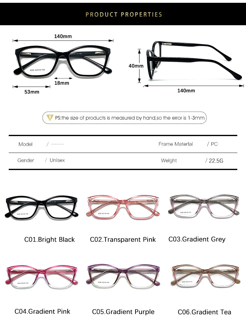 Fashion cat eye glasses eyeglasses frames