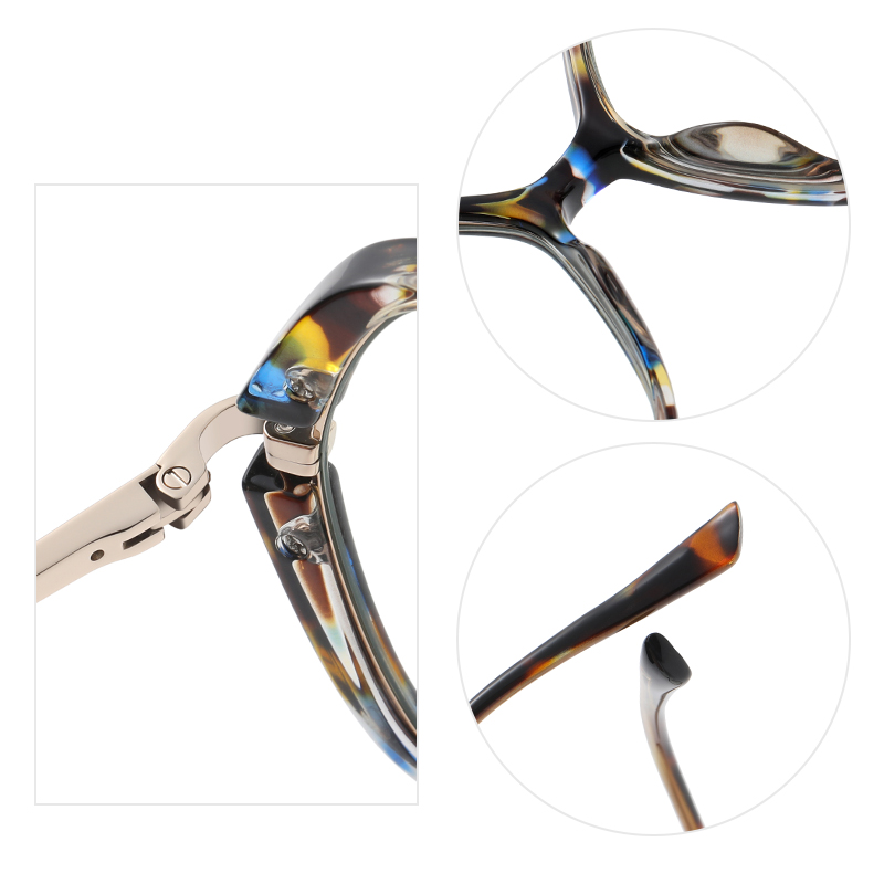Oversized Hexagon TR90 Glasses Women TJ873 Colorful Anti Blue Light Eyeglasses Fashion Eyewear for Computer