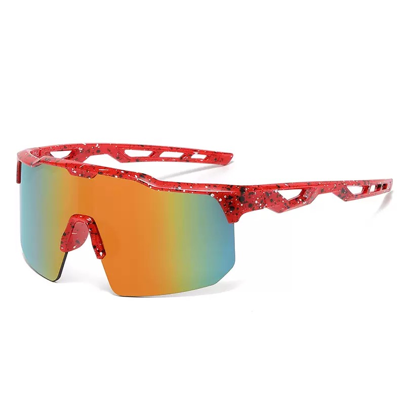 Customizable Children's Cycling Sunglasses UV400 Protection Anti-UV PC Lenses Mirrored Windproof Semi-Rimless Sports Eyewear for