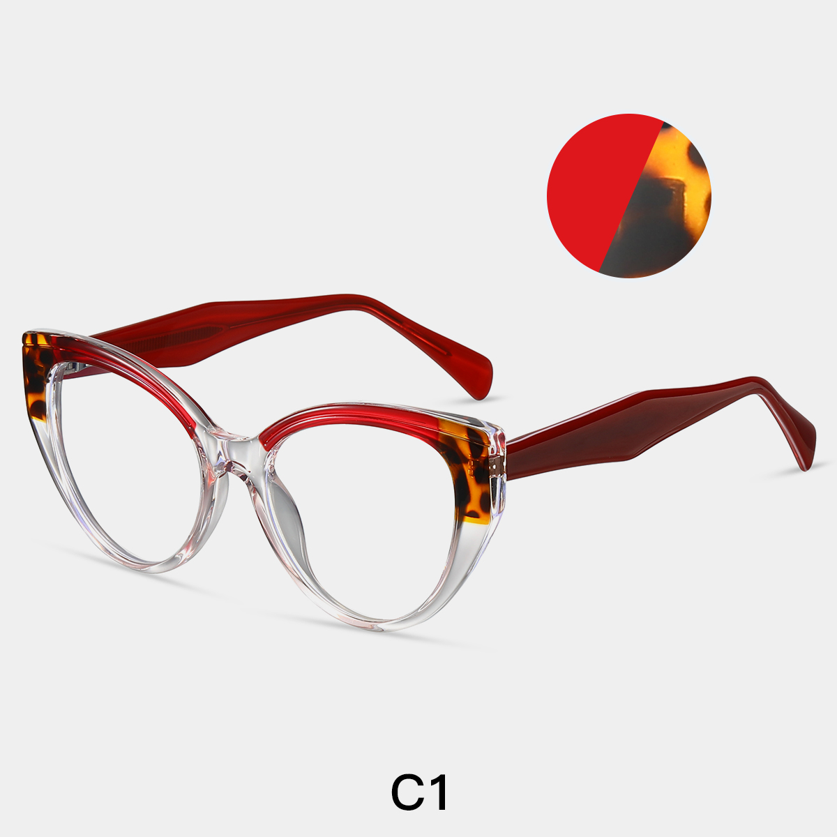 Classic Retro Solid Color Trendy Ins Blue Light Blocking Cat Eye Cat Eye TR90 Plate Glasses Frame Eyeglasses Frame