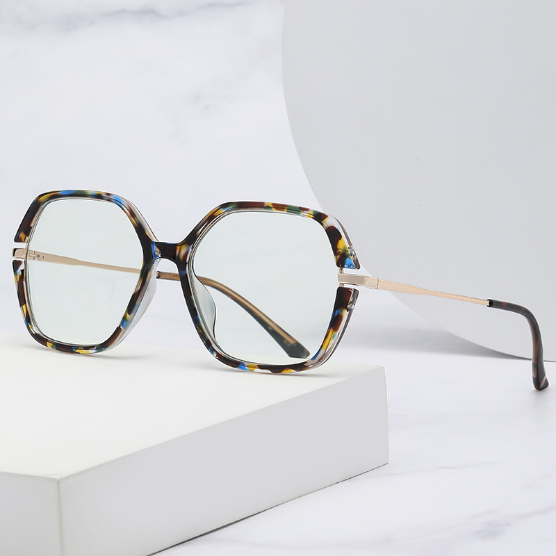Oversized Hexagon TR90 Glasses Women TJ873 Colorful Anti Blue Light Eyeglasses Fashion Eyewear for Computer