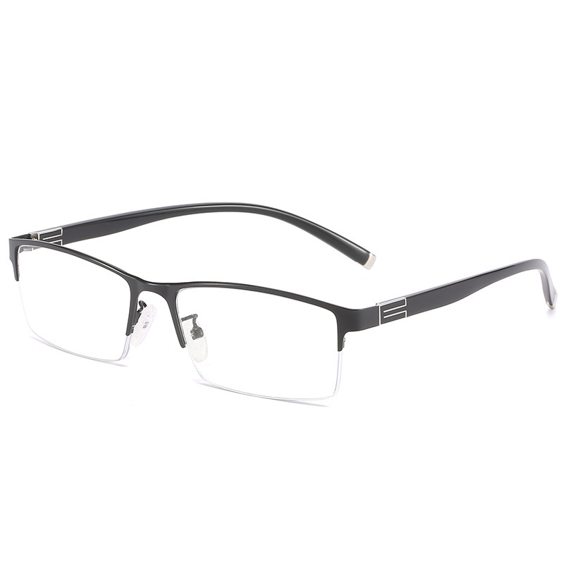 Classic Black Half Frame Rectangle Reading Glasses Men Women Business Presbyopia Blue Light Blocking Eyewear Glasses Frame