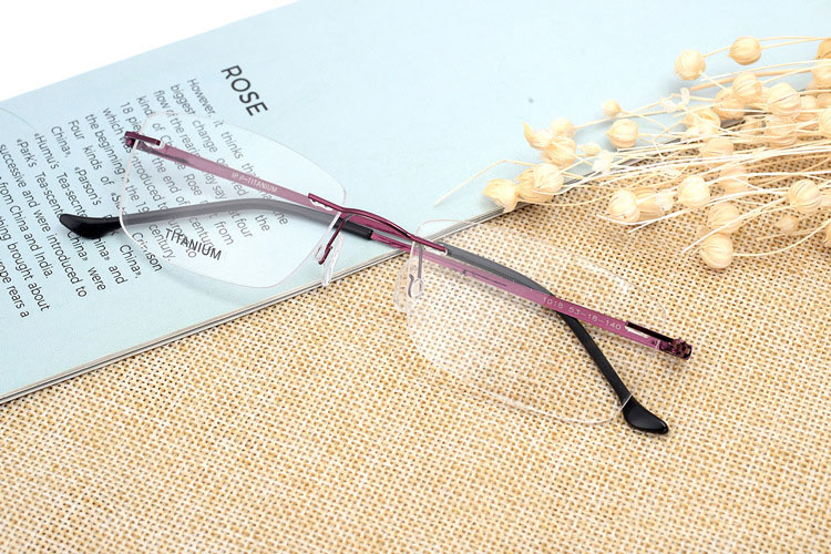 Anti Blue Titanium Frames Light Progressive Lens Rectangle Acetate Metal Photogray Anti Reflet Rimless Reading Glasses