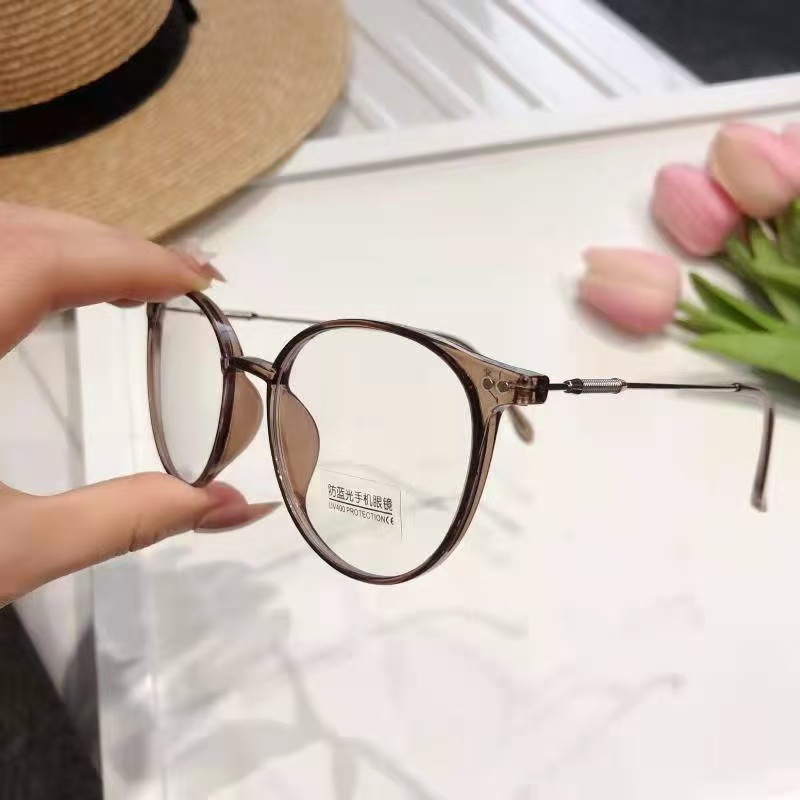 Fashion Promotional Cheap Unisex Solid Full Rim Clear Transparent PC Optical Frames Anti Blue Light Blocking Comfortable