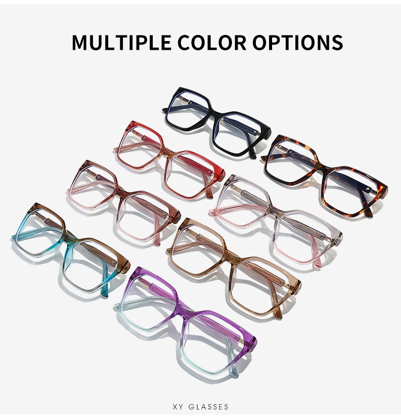 Oversized Square Geometric Modern Fashion Eyewear Trendy Style Accessory Anti Blue Light Spectacle Optical Eyeglass Frames
