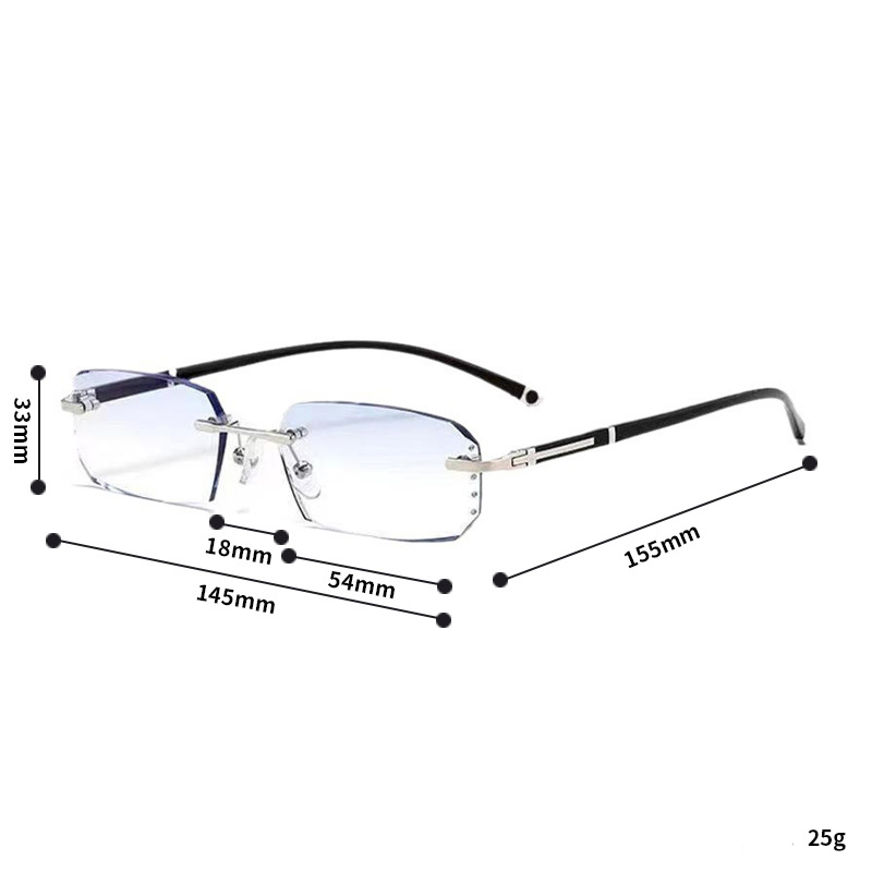 Men's Fashion HD Anti Blue Light Presbyopia Glasses - Middle Aged Elderly Reading Eyewear
