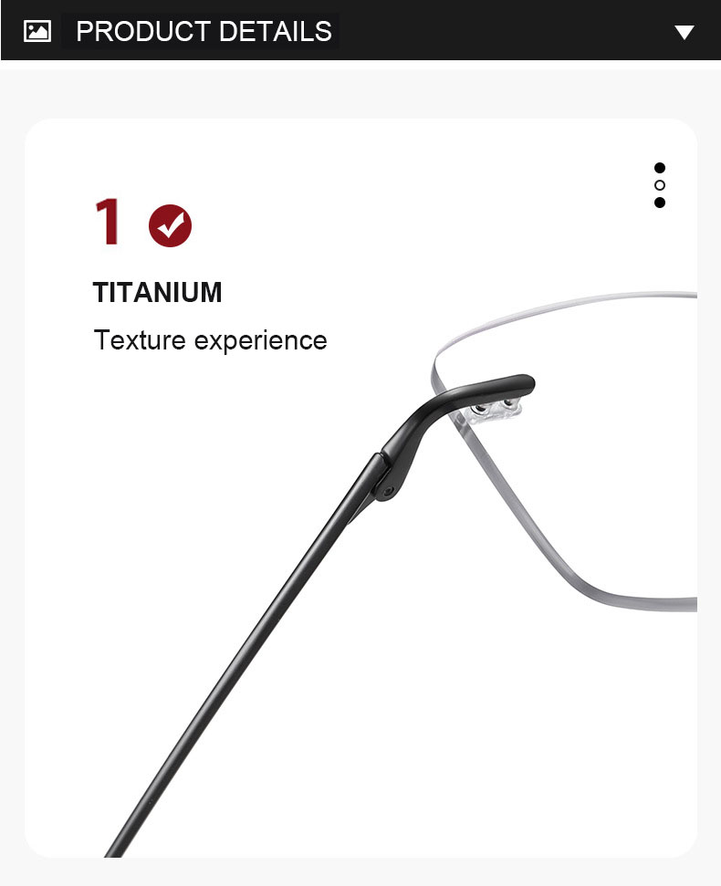 Eyewear side profile view