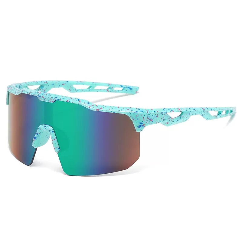 Customizable Children's Cycling Sunglasses UV400 Protection Anti-UV PC Lenses Mirrored Windproof Semi-Rimless Sports Eyewear for