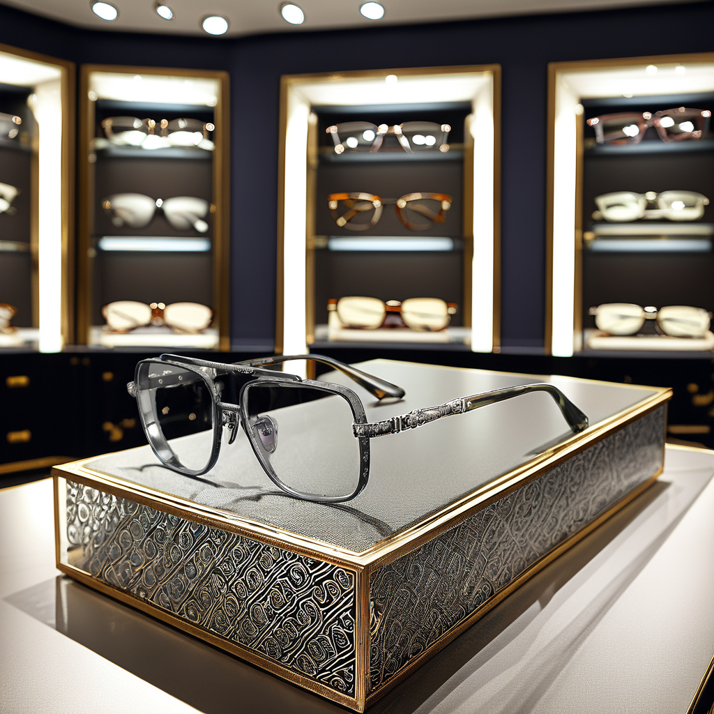 CH8012 High-Quality Marble Black Reading Glasses - Stainless Steel Square Frame