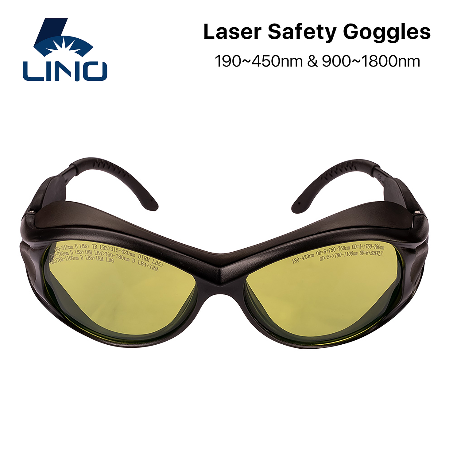 Lino LN068 Safety Glasses Laser Protective Goggles180-500nm 750-1400nm for Hair Removal OD6+/8+ Laser Glasses for Eye Protection