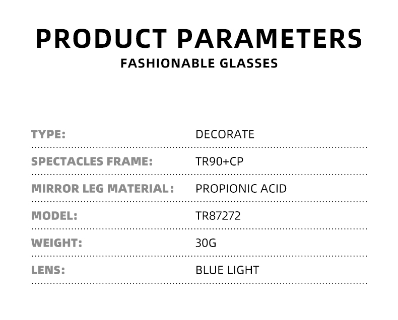 Classic Retro Solid Color Trendy Ins Blue Light Blocking Cat Eye Cat Eye TR90 Plate Glasses Frame Eyeglasses Frame