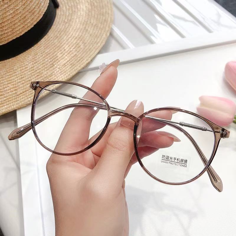 Fashion Promotional Cheap Unisex Solid Full Rim Clear Transparent PC Optical Frames Anti Blue Light Blocking Comfortable