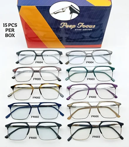 Peep Focus Photo Grey Plain Glasses