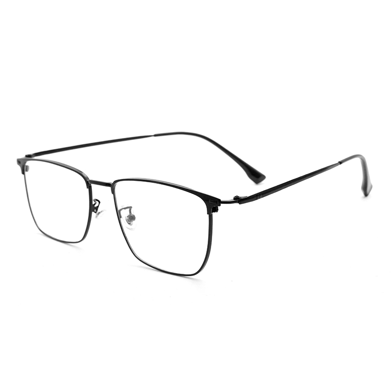 Unisex Computer Reading Glasses Square Metal Spectacle Prescription Glasses Optical Frames for Women Men