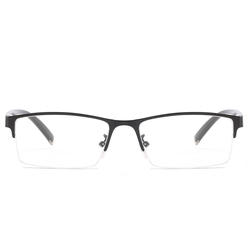 Classic Black Half Frame Rectangle Reading Glasses Men Women Business Presbyopia Blue Light Blocking Eyewear Glasses Frame