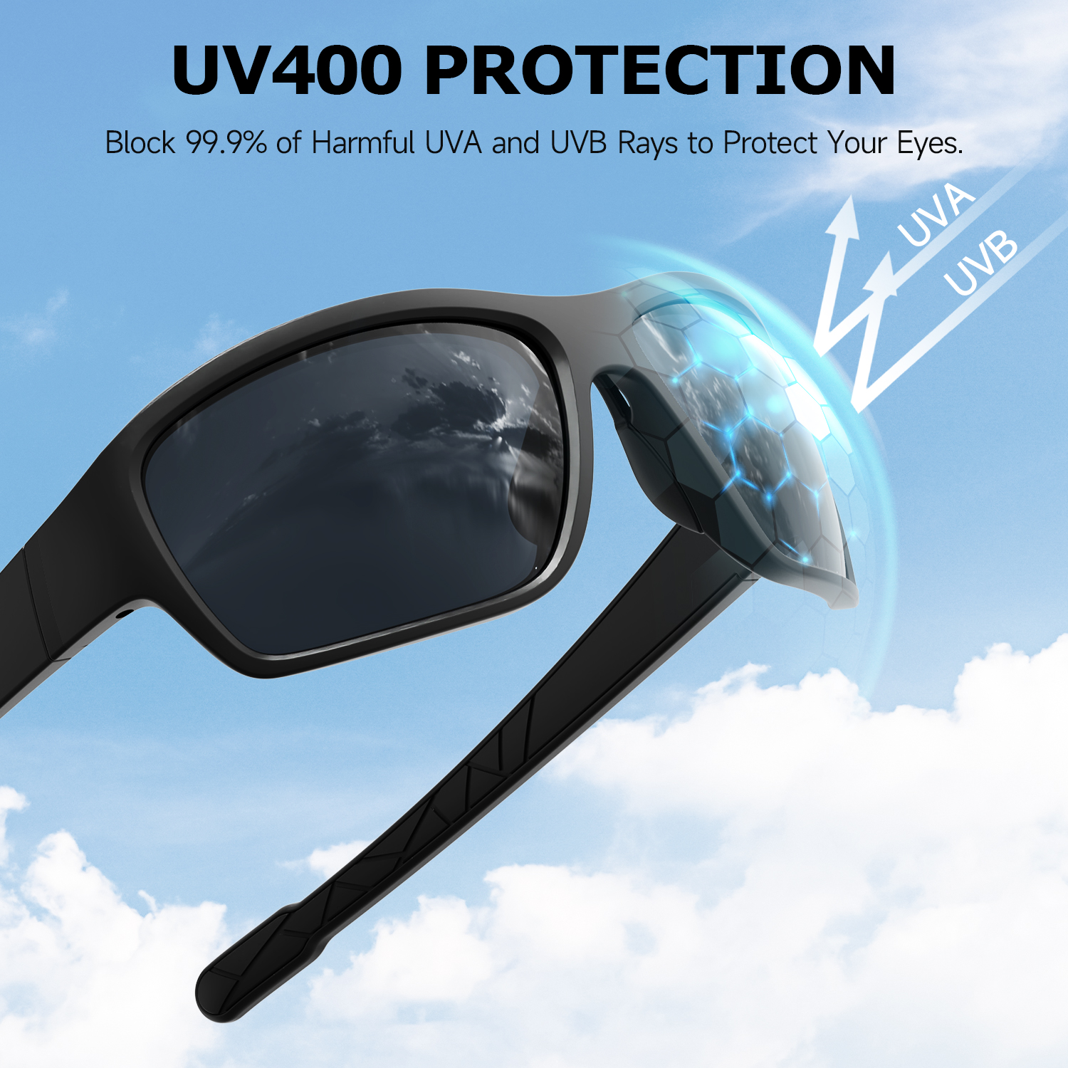 Custom Men Outdoor Sport Sunglasses Climbing Glasses Vintage UV Protection Polarized Driving Fishing Sunglasses