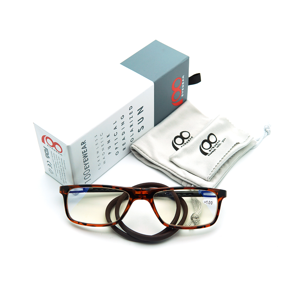 Collar Magnetic Reading Glasses Unisex Ultra-light Portable High-definition Anti-blue Sports Reading Glasses TR801