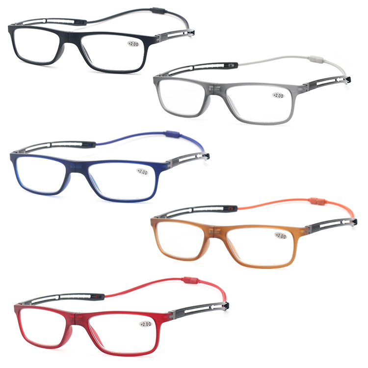 Flexible Elderly Reading Glasses Anti Lost Halter Magnet Presbyopic Glasses for Men Women