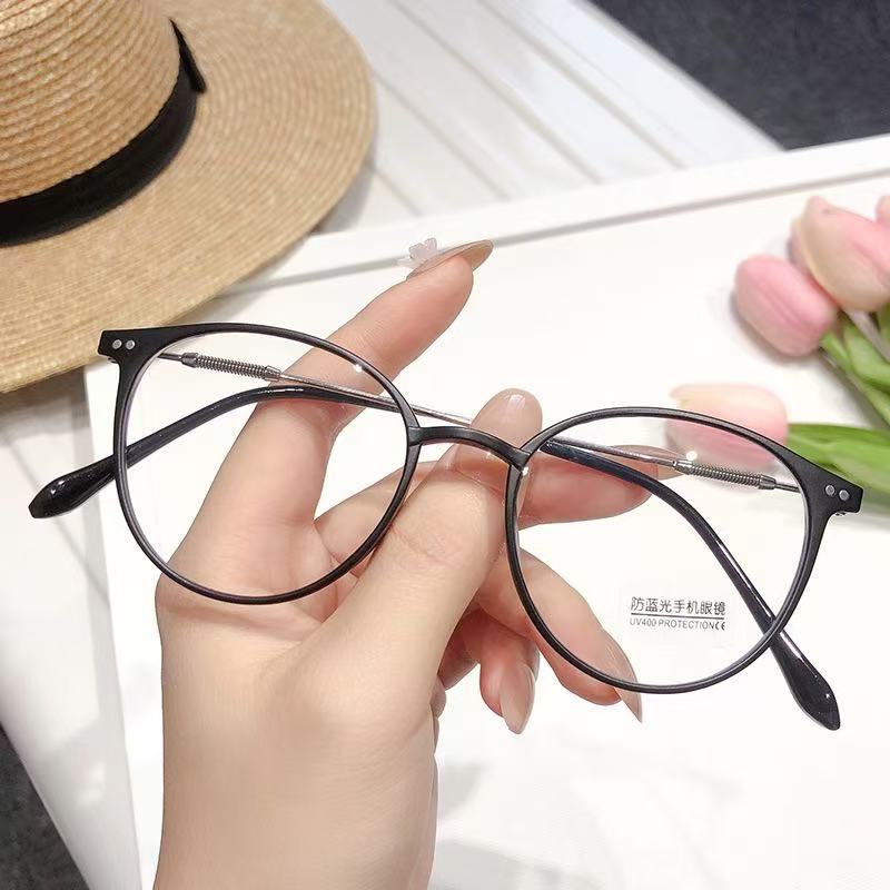 Fashion Promotional Cheap Unisex Solid Full Rim Clear Transparent PC Optical Frames Anti Blue Light Blocking Comfortable