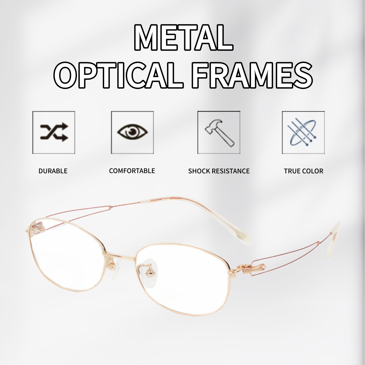 Newly Designed Oval Metal Optical Semi-Rimless Eyeglass Frame High-quality Fashionable Design Comfortable All Face Shapes Jnloo