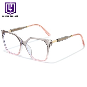 Oversized Square Geometric Modern Fashion Eyewear Trendy Style Accessory Anti Blue Light Spectacle Optical Eyeglass Frames