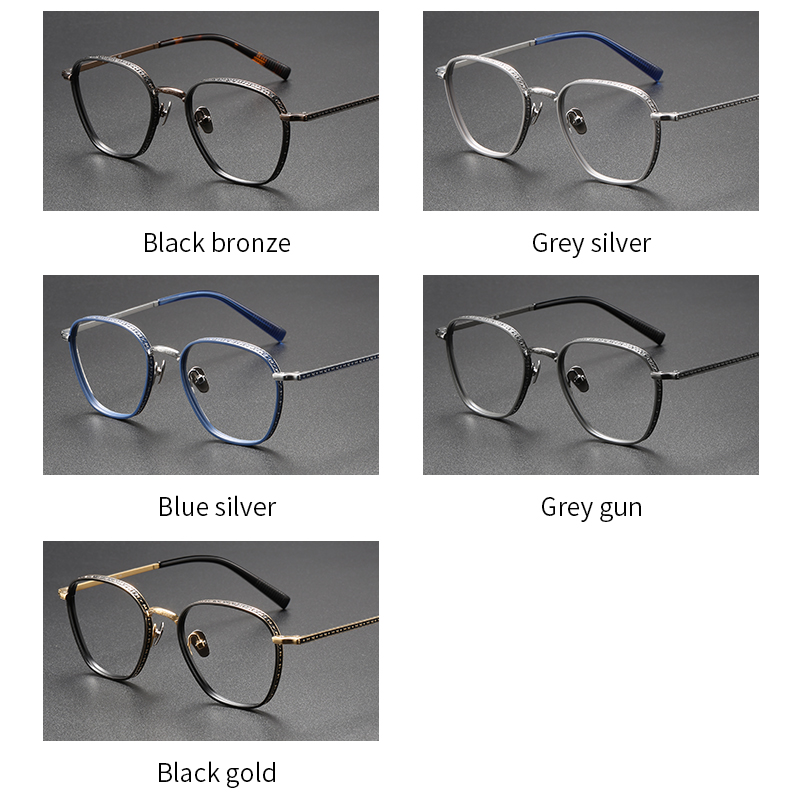 M3101 Fashion Flat Mirror Retro Metal Frame Optical Mirror Men'S and Women'S Optical Glasses Wholesale