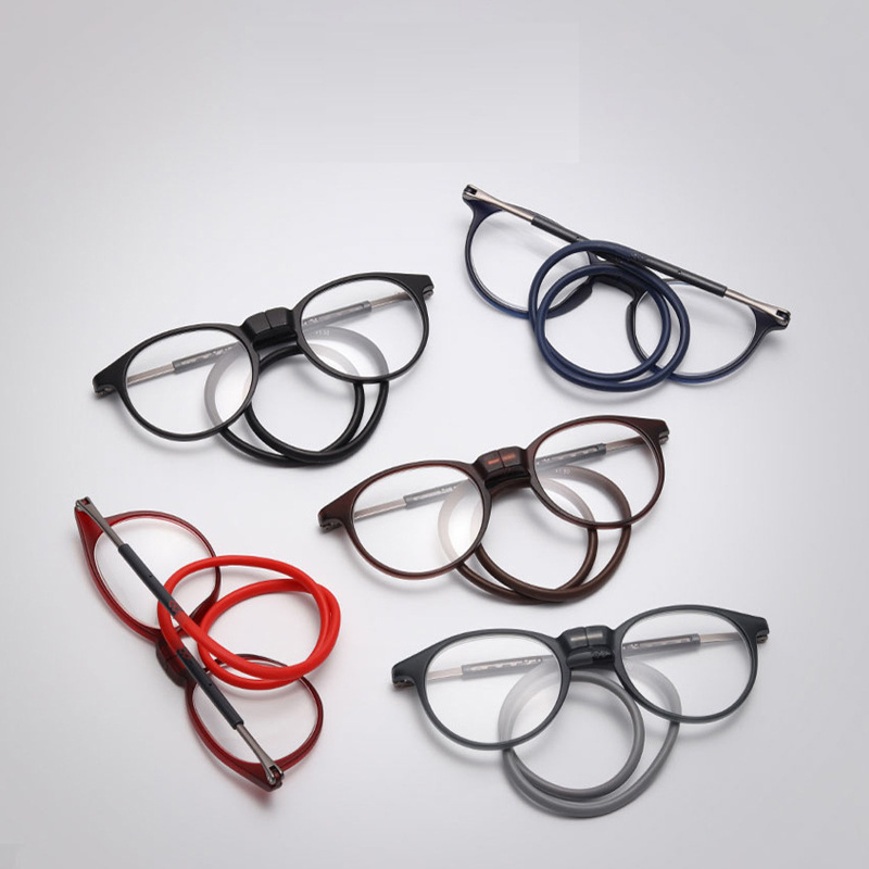 Unisex Magnetic Neck Hanging Reading Glasses Comfortable Nose Clip On Reading Glasses