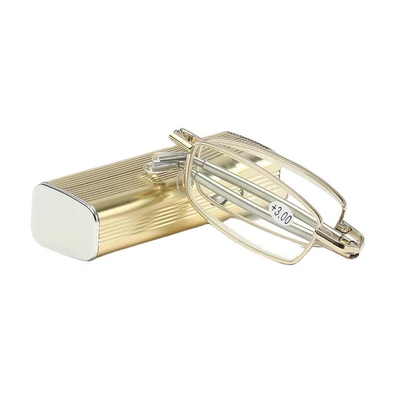 Foldable Portable Reading Glasses Pocket Reading Glasses for Middle-aged and Elderly People