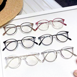 Fashion Promotional Cheap Unisex Solid Full Rim Clear Transparent PC Optical Frames Anti Blue Light Blocking Comfortable