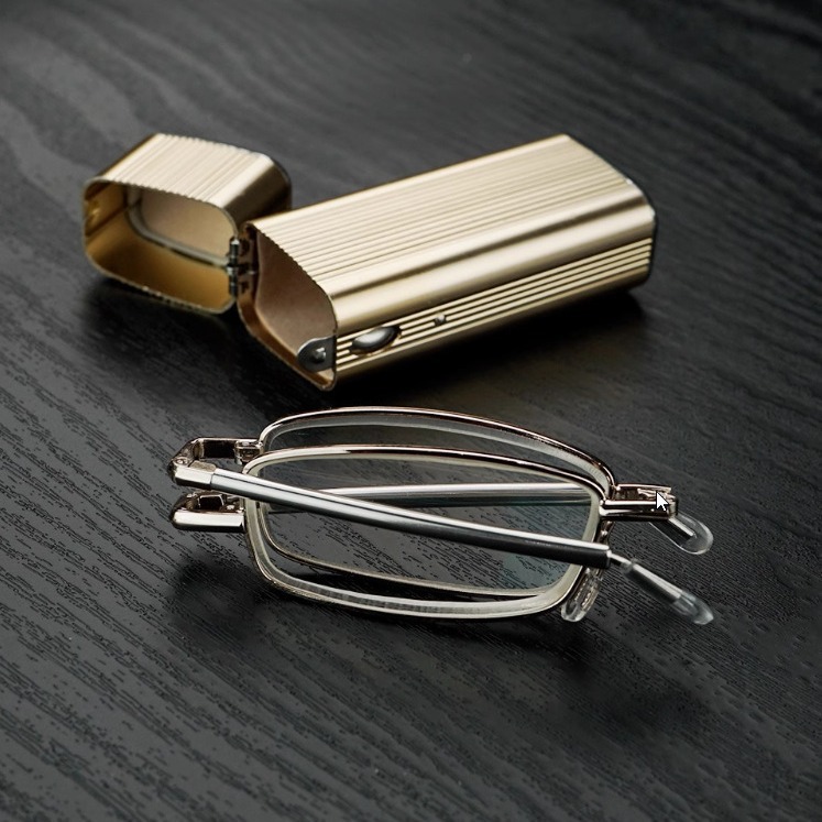Foldable Portable Reading Glasses Pocket Reading Glasses for Middle-aged and Elderly People