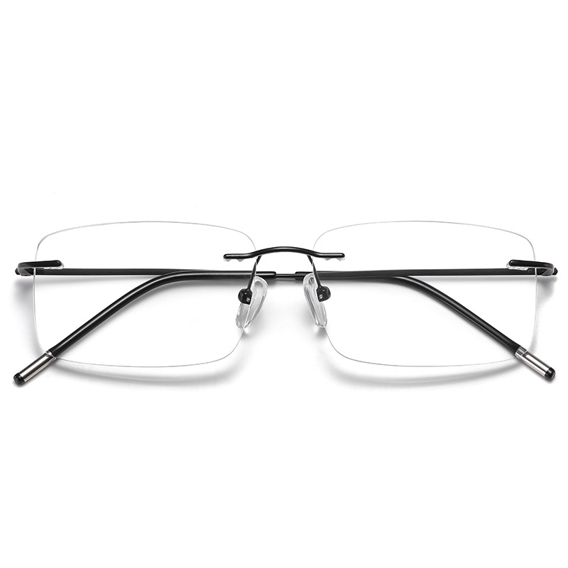 Custom Logo Intelligent Multifocal Progressive Reading Glasses Rimless Titanium Anti Blue Light Reading Glasses Men Women