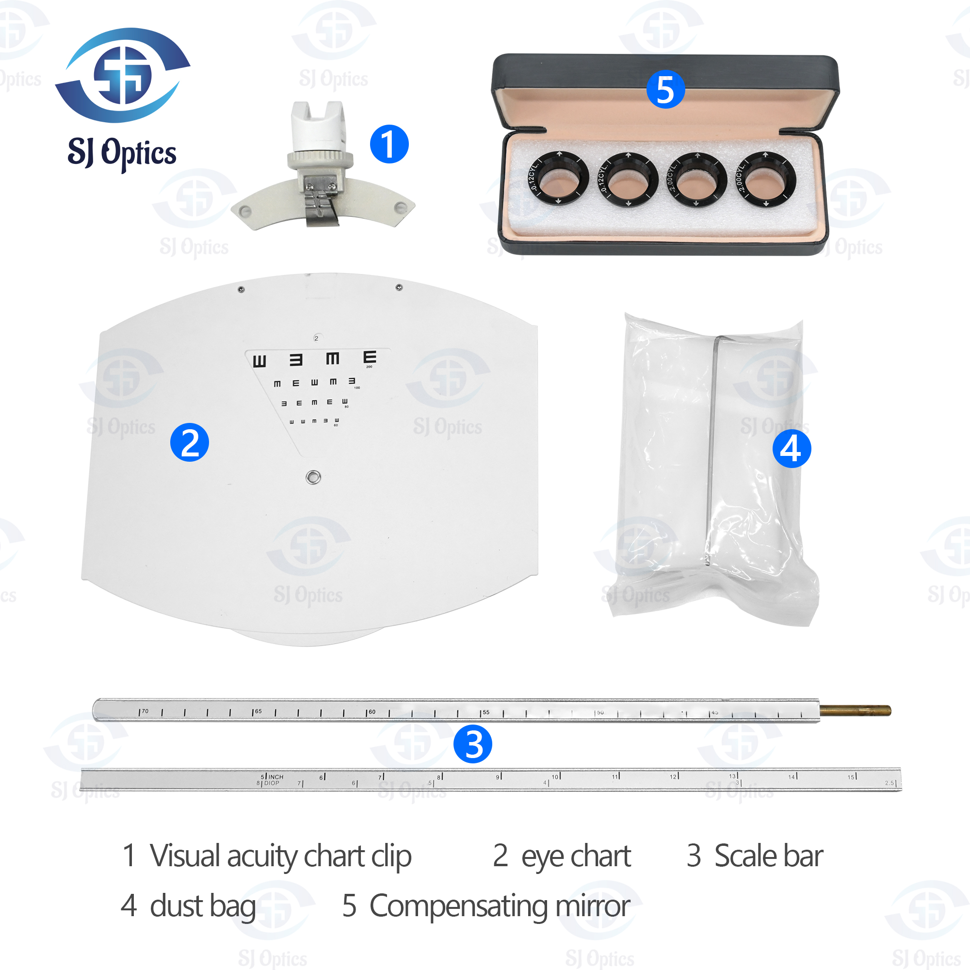 SJ Optics Manual Phoropter BY-5B Vision Tester Eye Exam Refraction Optometry Tester For Eye Clinic
