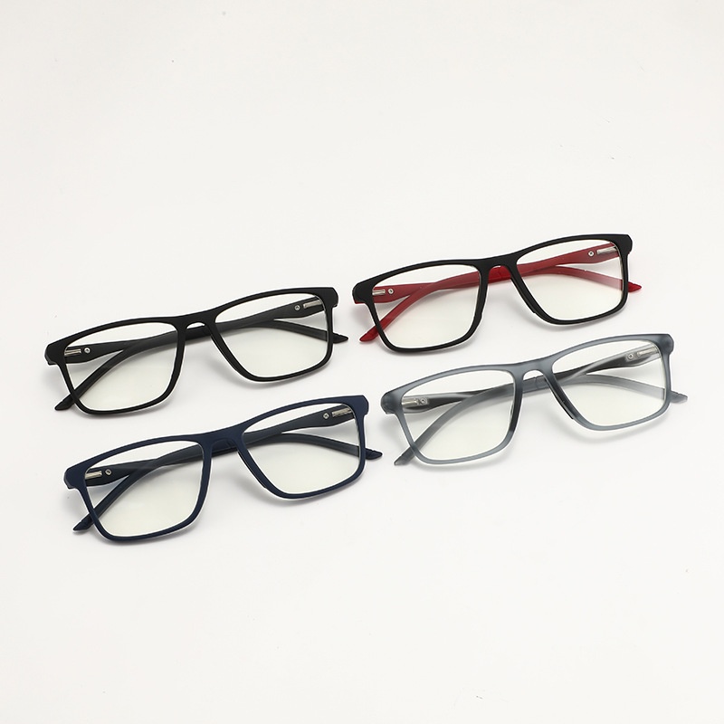 Photochromic Multi-Focus Anti-Blue Light PC Frame AC Lens Square Unisex Reading Glasses with Progressive for Distance Vision