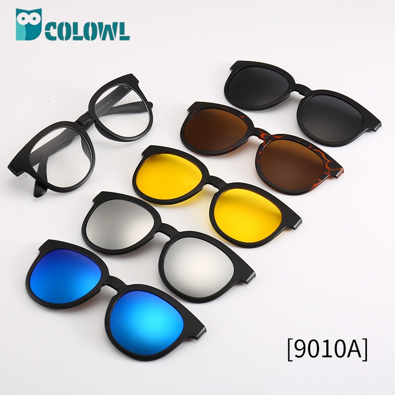 Magnetic Clip Frame Square TR90 Solid Color Full Rim Durable Prescription Ready Unisex Flexible Reading Glasses