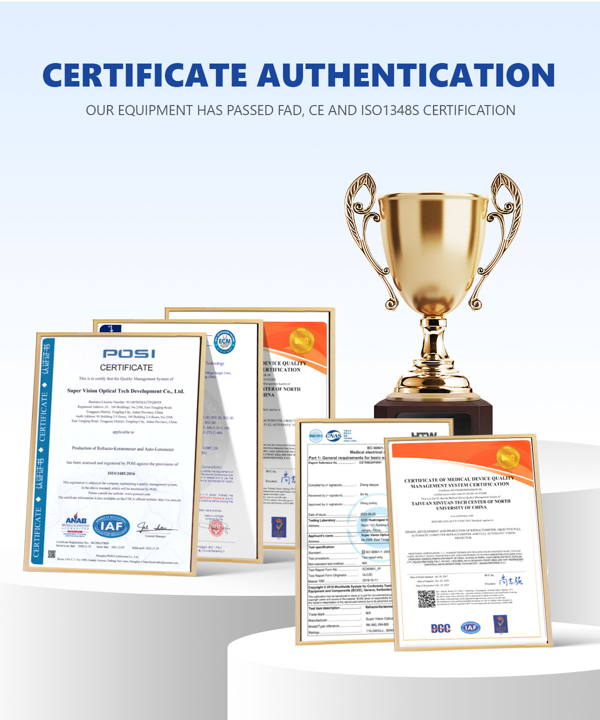 Product and Quality Certificates