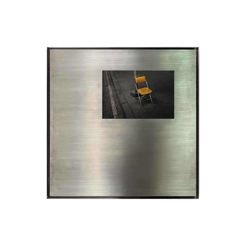 Stainless Steel Square Photo Frame Bauhaus Industrial-style Instagram-inspired Aluminum Alloy Eco-Friendly Silver Wall Hanging