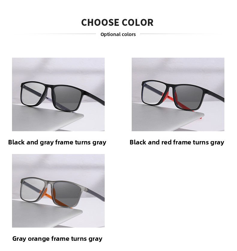 Automatic-zoom Progressive Multifocal Bifocal Reading Glasses Cross-border TR90 Blue-light-blocking Presbyopic Glasses