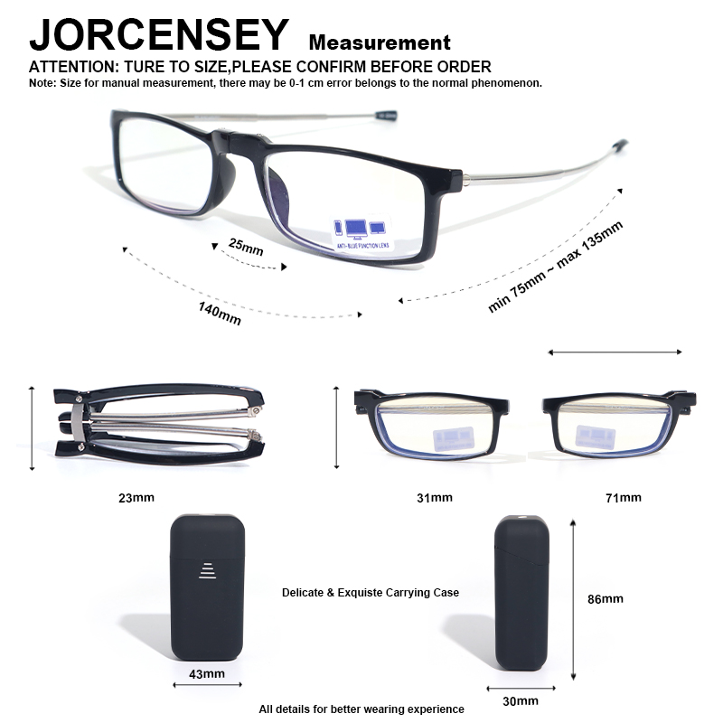New Fashion Blue Light Resistant Portable Folding Reading Glasses Stylish Mini Pocket Size Retro Metal Reading Glasses
