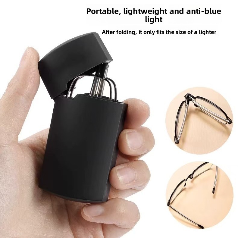 Lightweight Unisex Foldable Reading Glasses Portable Telescopic Arms Stylish for Seniors with Case Custom LOGO Lunettes Gafas