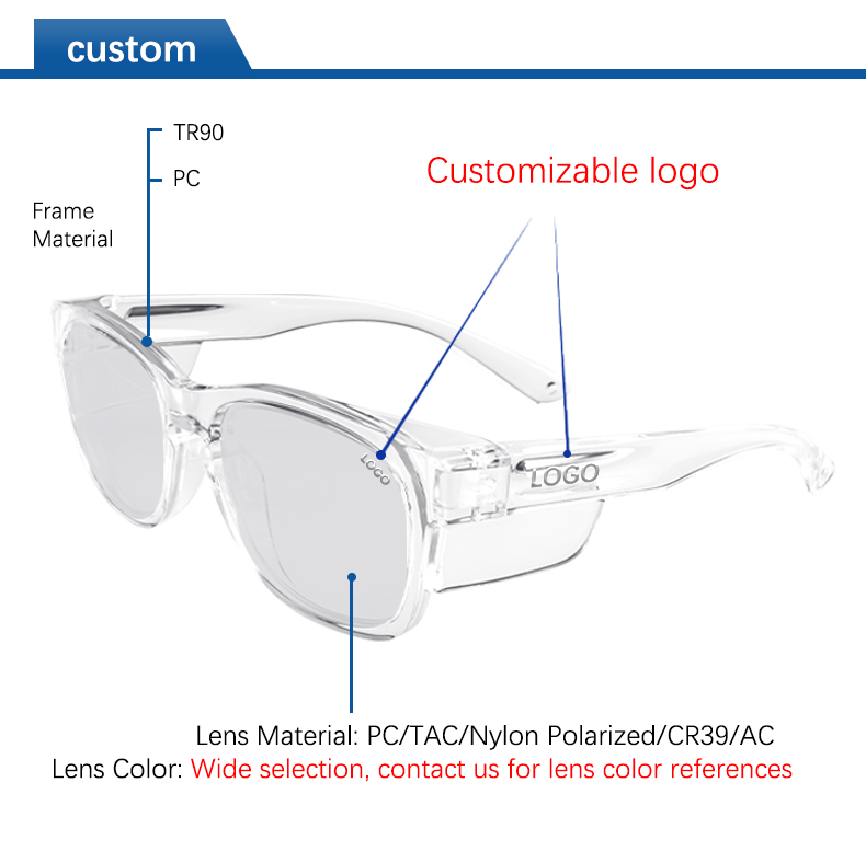 FUYUANDA 2025 New PC Anti-Scratch Laser Safety Glasses Industrial Nylon Frame Goggle for Construction Application