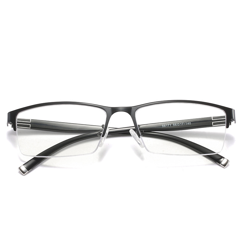 Classic Black Half Frame Rectangle Reading Glasses Men Women Business Presbyopia Blue Light Blocking Eyewear Glasses Frame