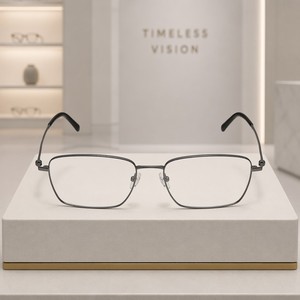 Factory Direct Price IP Titanium Retro Vintage Traditional Gunmetal Metal Eyeglasses Frames Optical Frames Optics Designer